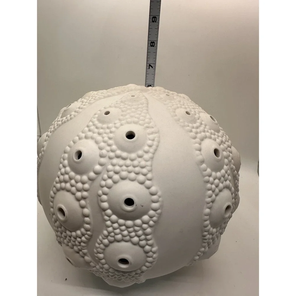 Translucent Porcelain Sea Urchin Lamp‎ Shade Coastal Sculptural 6